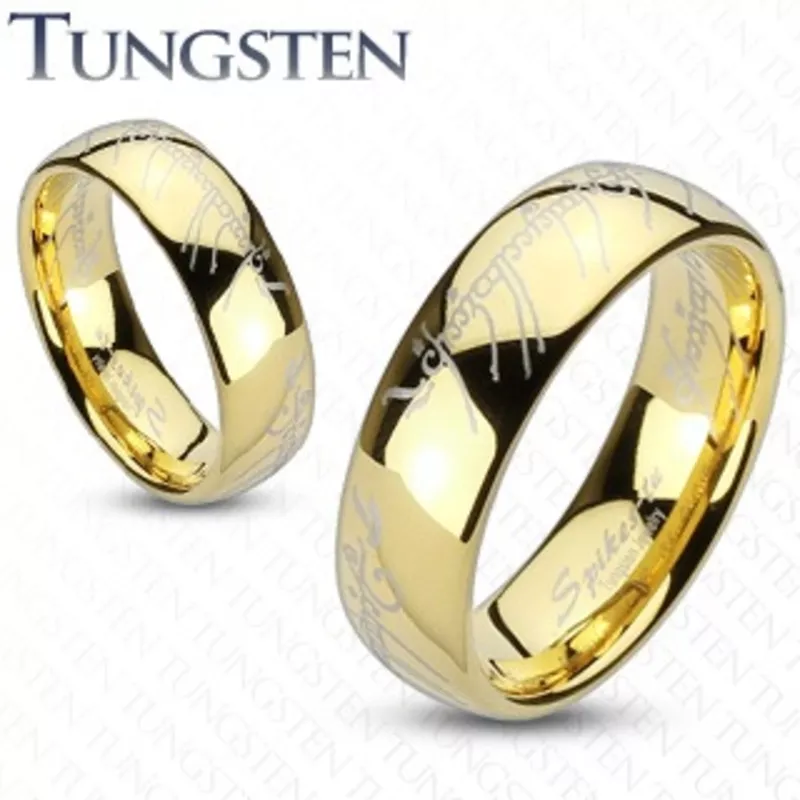 Эксклюзивные кольца из карбида вольфрама с золотым покрытием!!!