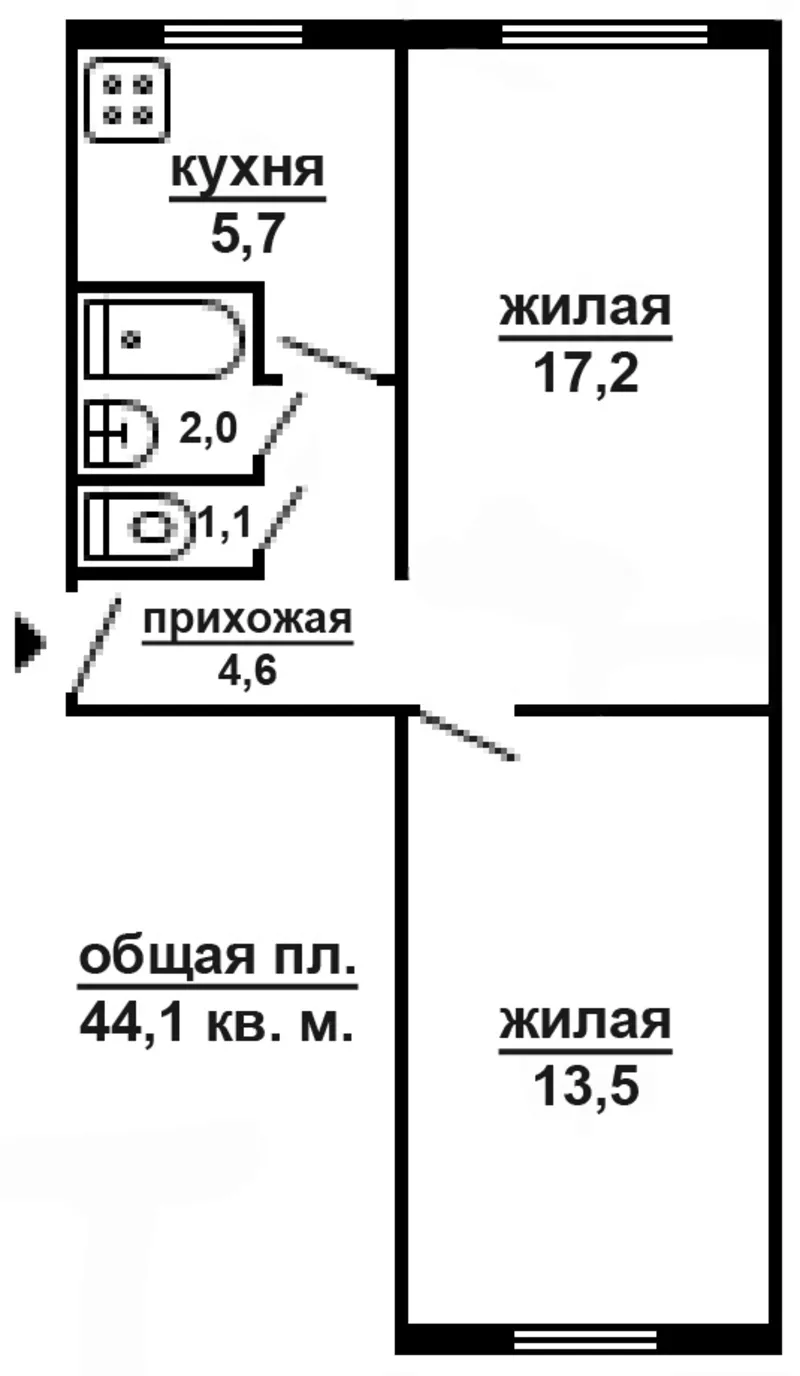 Продам 2-х комнатную квартиру по ул. Лазо