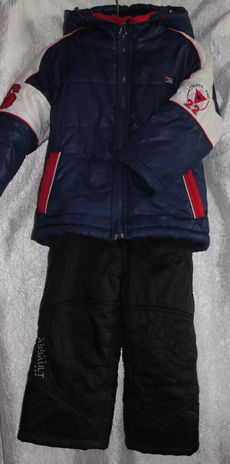 Зимний комплект для мальчика (куртка,  полукомбинезон),  рост 104 см
